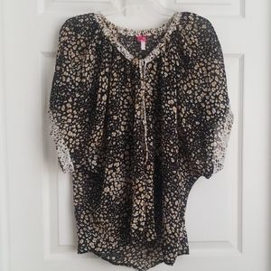 Victoria Secret sheer animal print oversized top